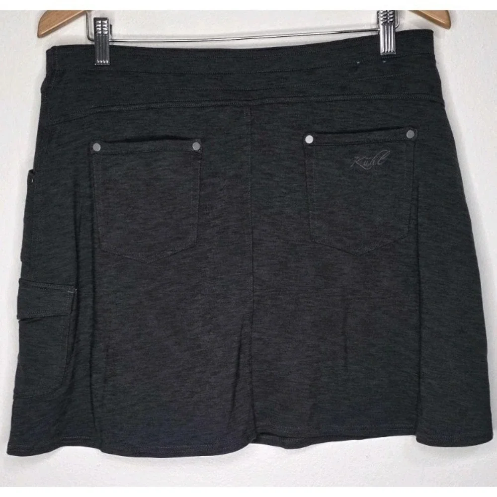 New Kuhl Women L Pull On Skort Grey Outdoor Athletic Hike Camp Gorpcore‎ Sport